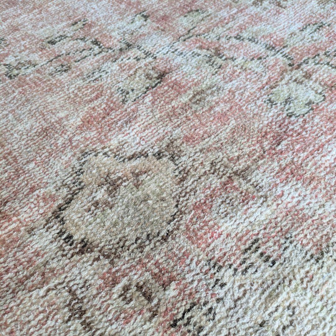 101×218 かすれた赤のトルコヴィンテージラグ