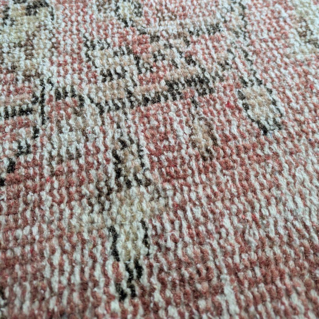 101×218 かすれた赤のトルコヴィンテージラグ