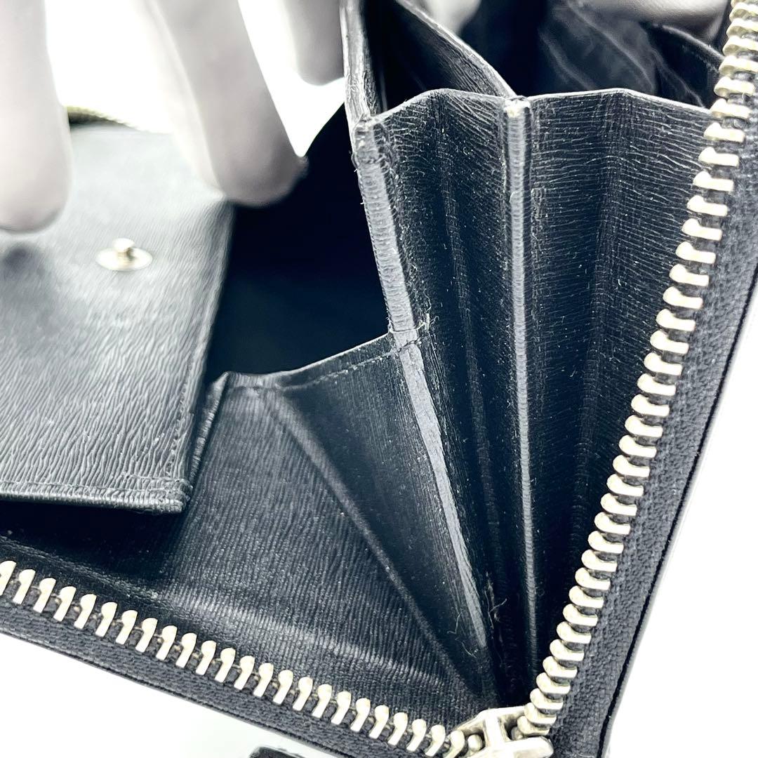 【美品】PORTER カレント　長財布　ラウンドファスナー　レザー　ブラック