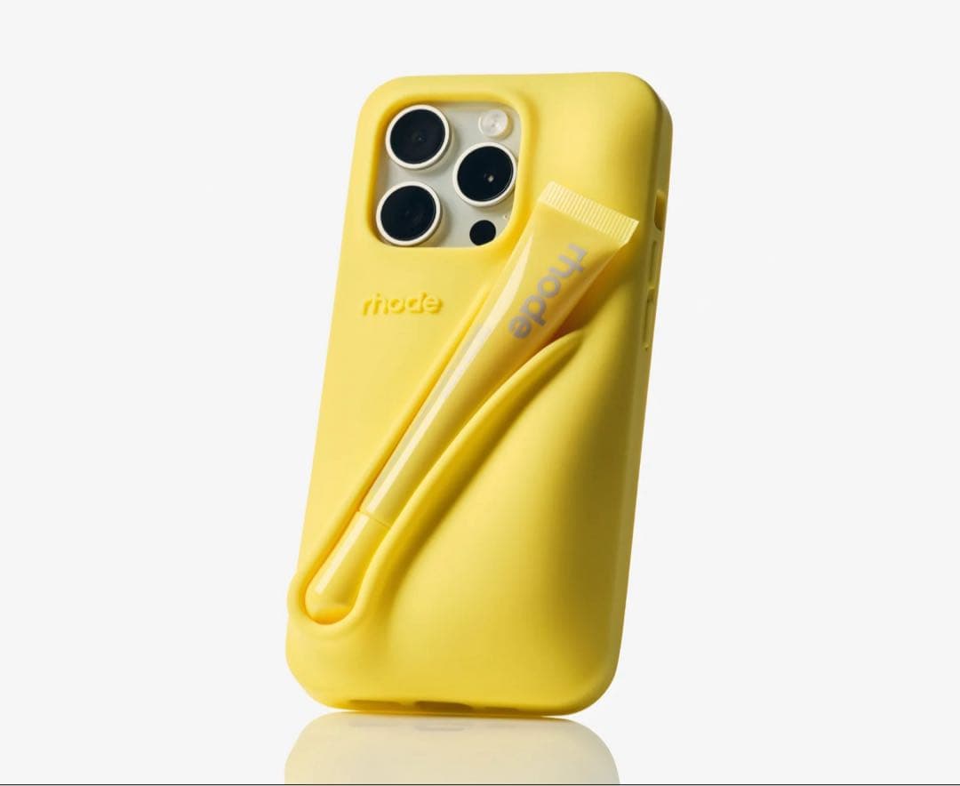 rhode イエロー iPhone15Proケース lemontini