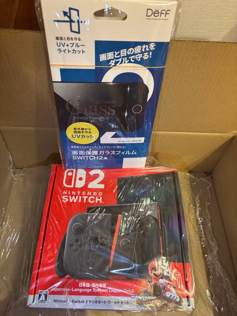 Nintendo Switch ２マリオカートワールドセット＋ブランケット付き