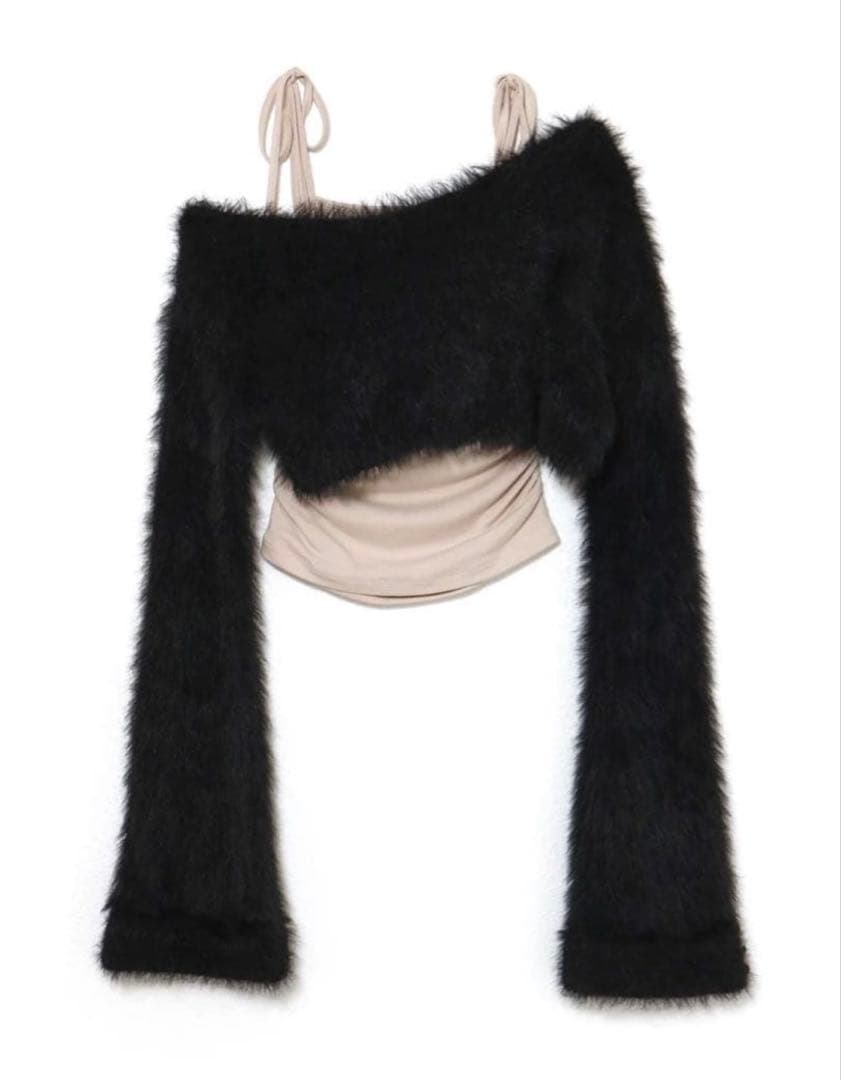 トップス andmary Aniya fluffy knit set