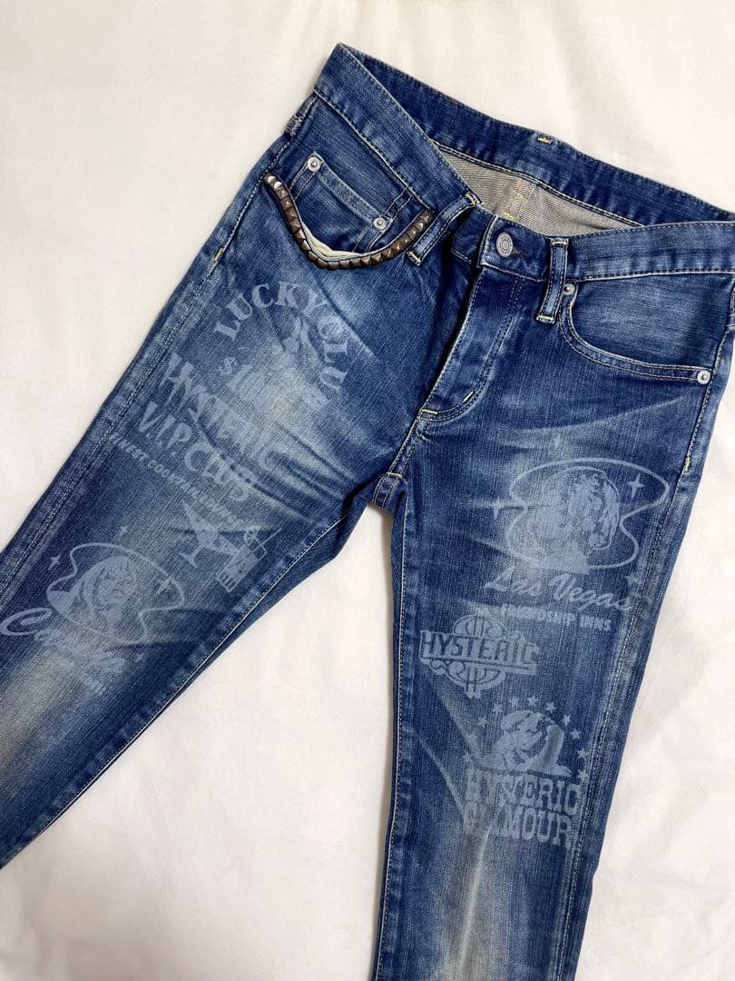 ヒステリックグラマー ガールプリント デニムパンツ XXS