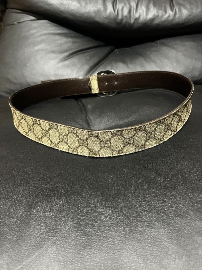 り*く様 GUCCI GGパターン ベルト ダブルGバックル