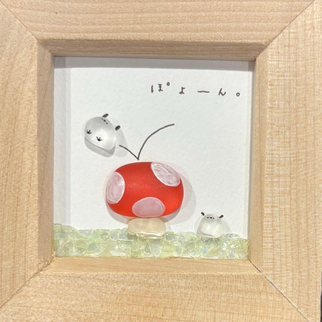 きい♡シーグラスアート