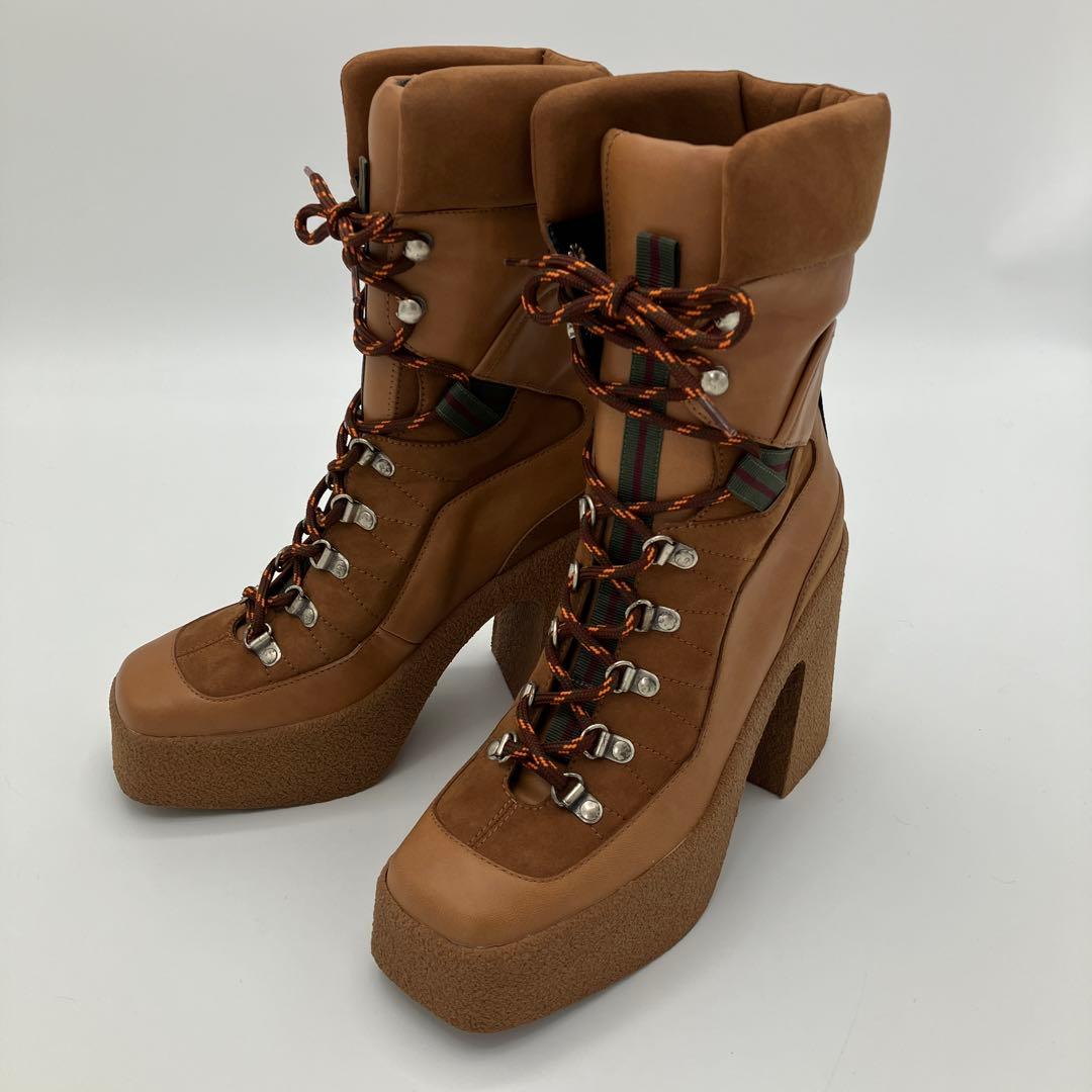 【美品】ステラマッカートニー レースアップ トレッキング ブーツ 38