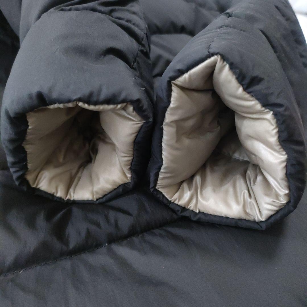 HERNO　ダウンコート　フード着脱可能　黒×グレー　42