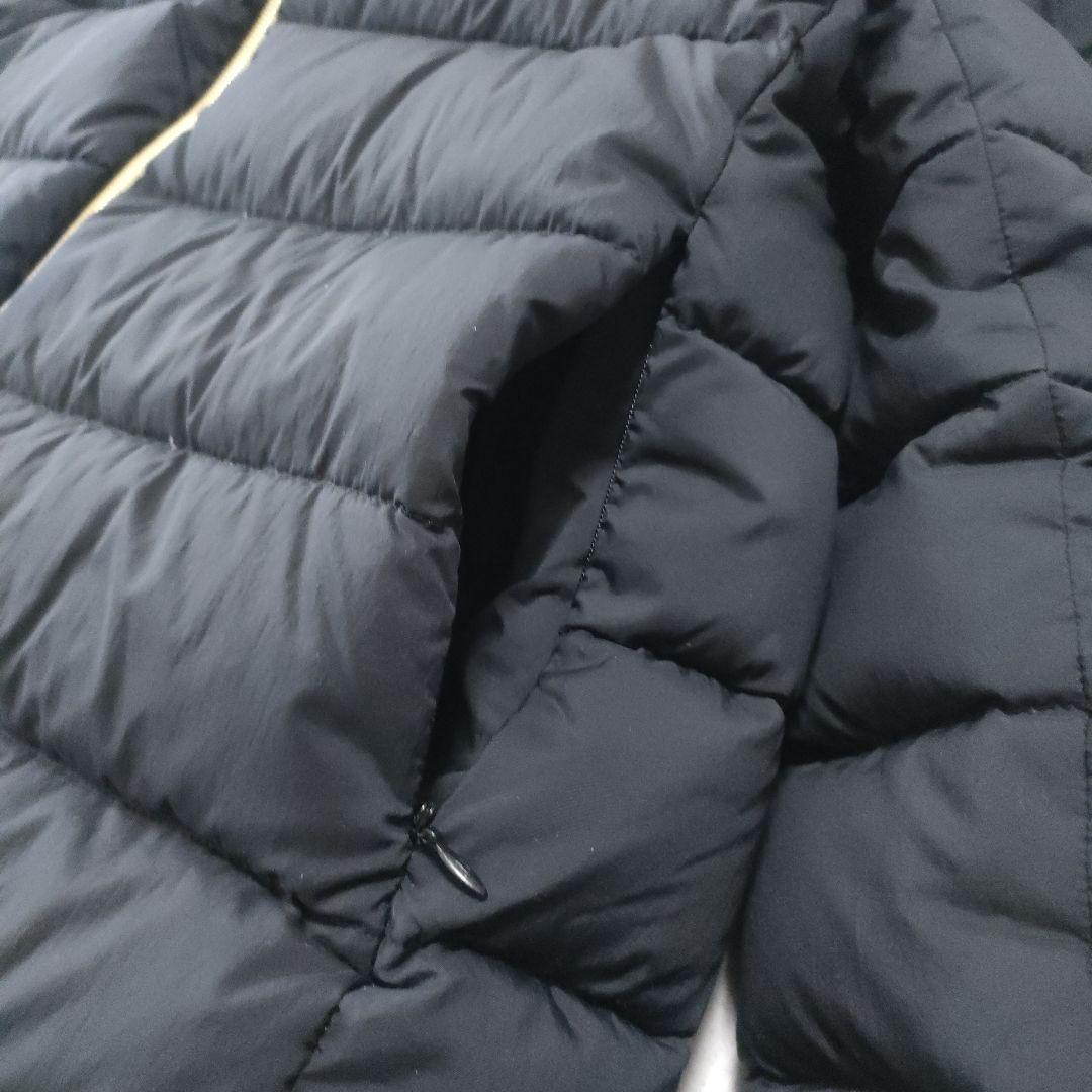 HERNO　ダウンコート　フード着脱可能　黒×グレー　42