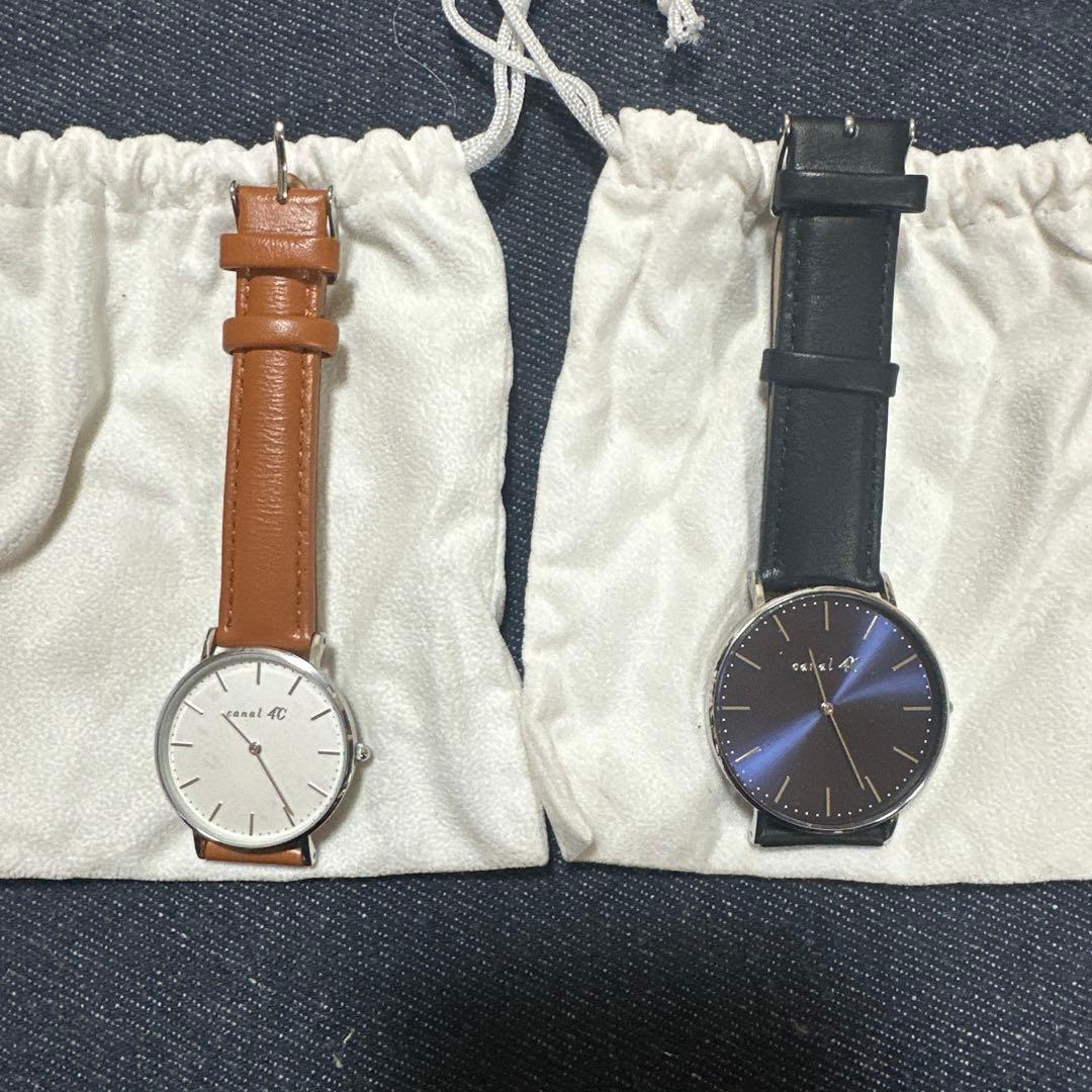 新品未使用非売品canal4℃ペア時計