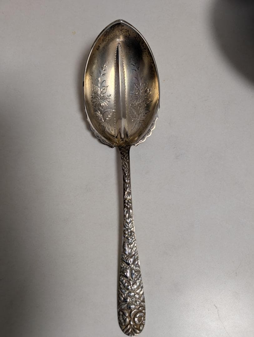 特大サイズ　純銀　アンティーク　スプーン