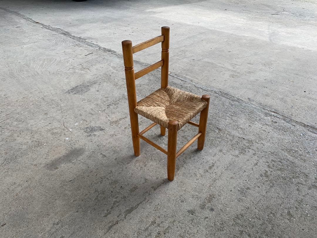 フレンチ ラッシュ ラダーバック チェア キッズ ドール 天然素材