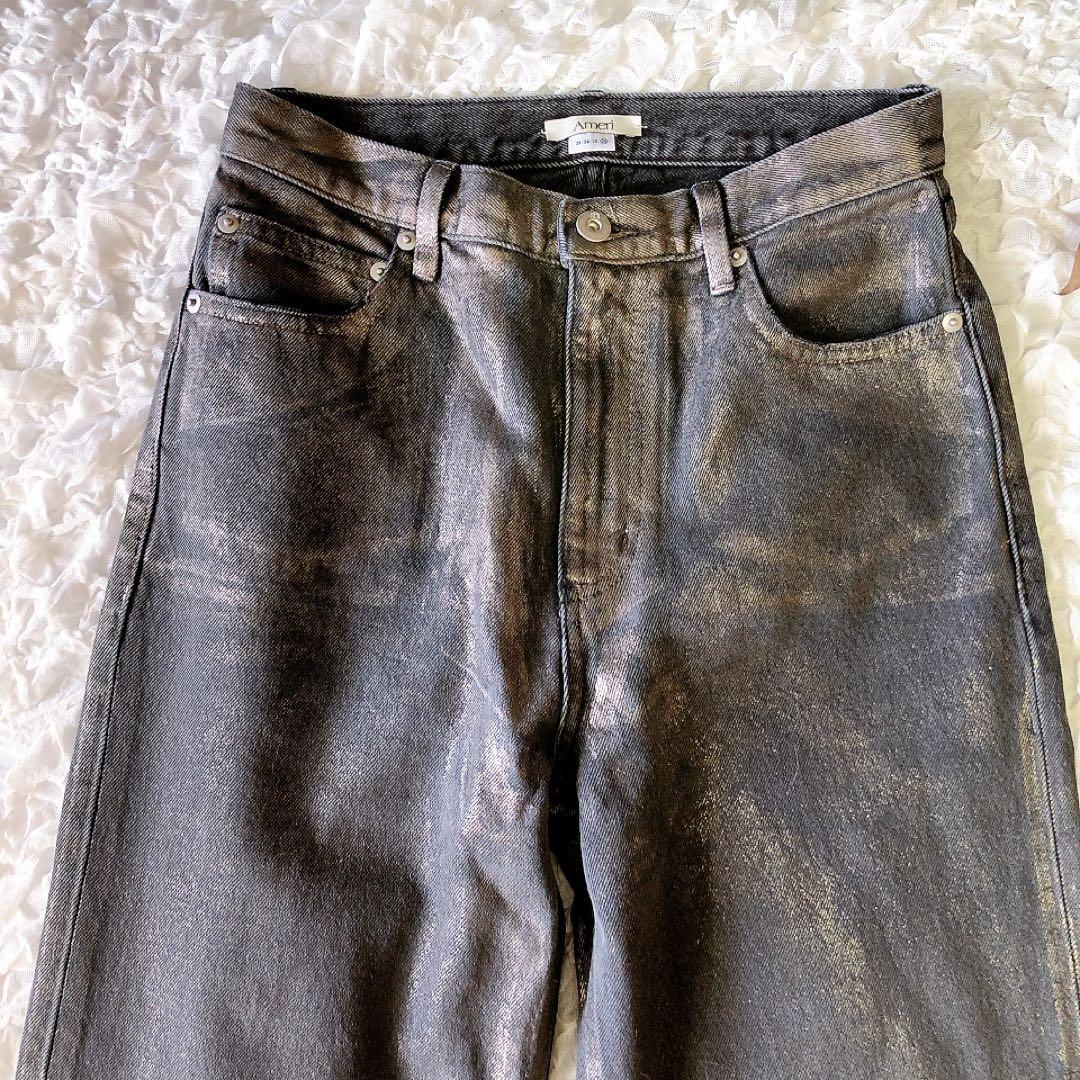 Ameri アメリ FOIL STRAIGHT COLOR DENIM 26