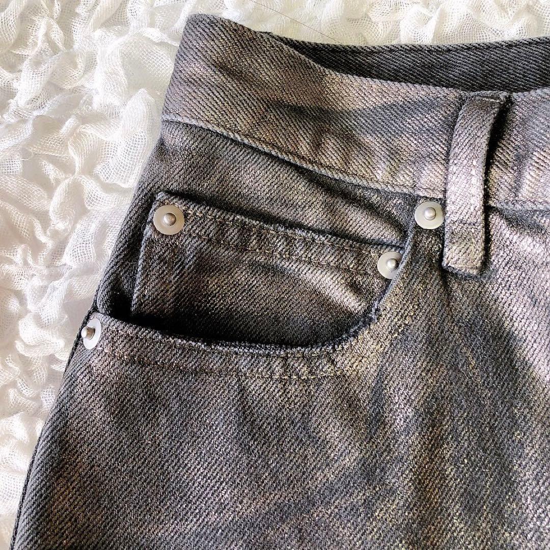 Ameri アメリ FOIL STRAIGHT COLOR DENIM 26