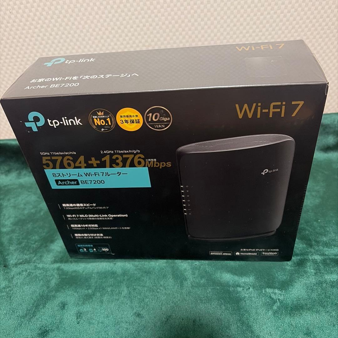 ◾️新品未開封◾️TP-Link Archer BE7200 Wifi7 ルーター