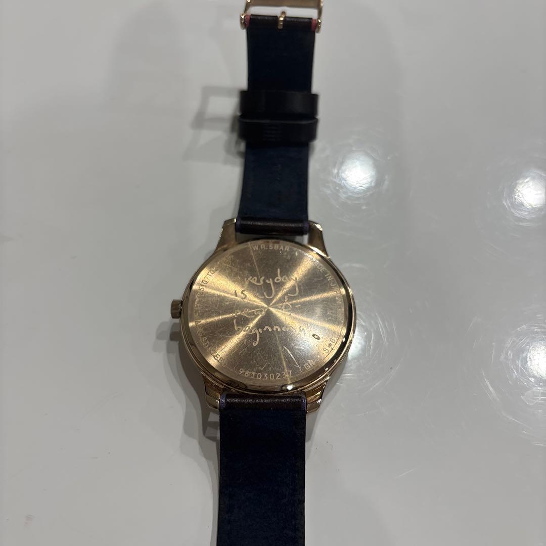 【美品】ポールスミス 時計 メンズ　ブラウン×バーガンディ