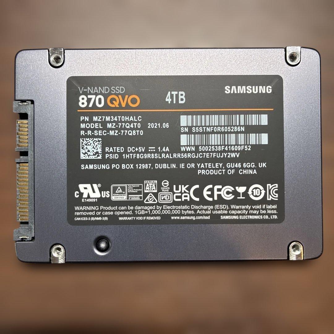 4TB SSD SAMSUNG 870QVO MZ-77Q4T0 ②