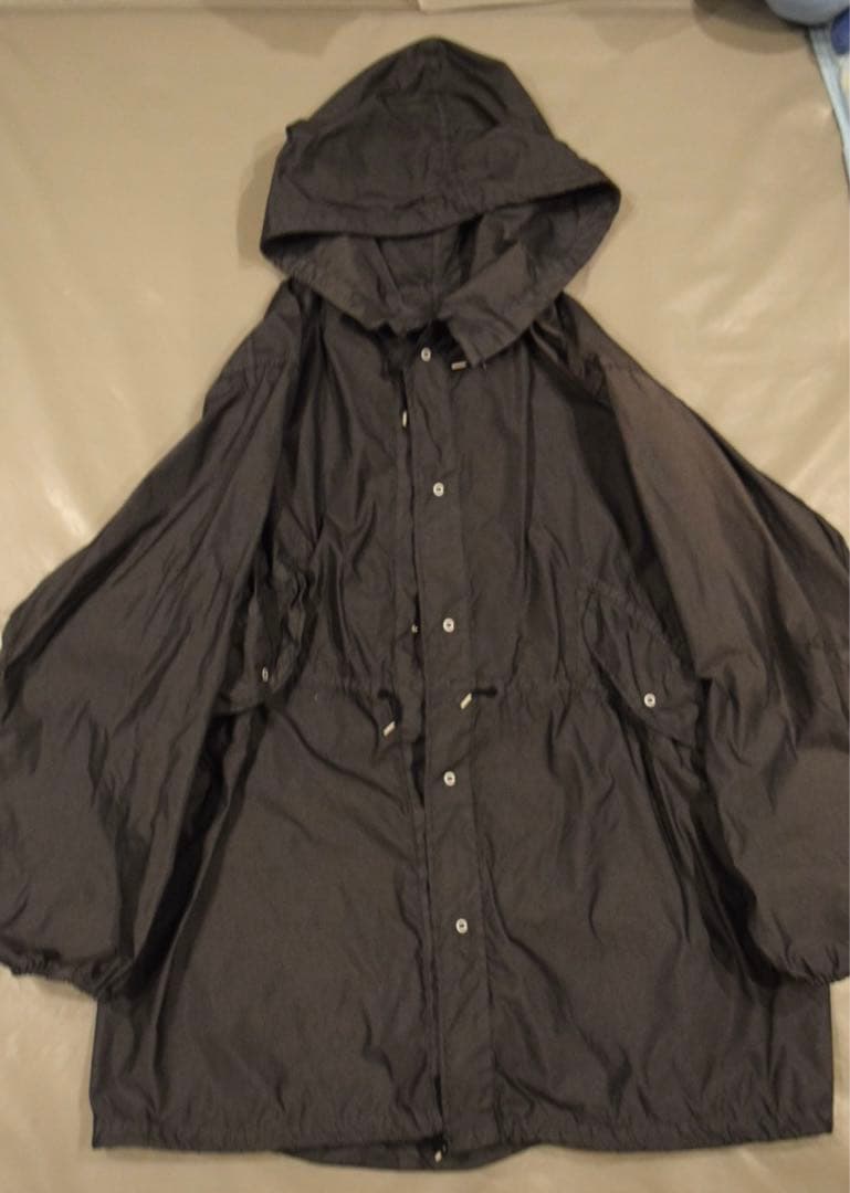 実物 デッドストック 米軍 スノーカモ モッズコート BLACK染め