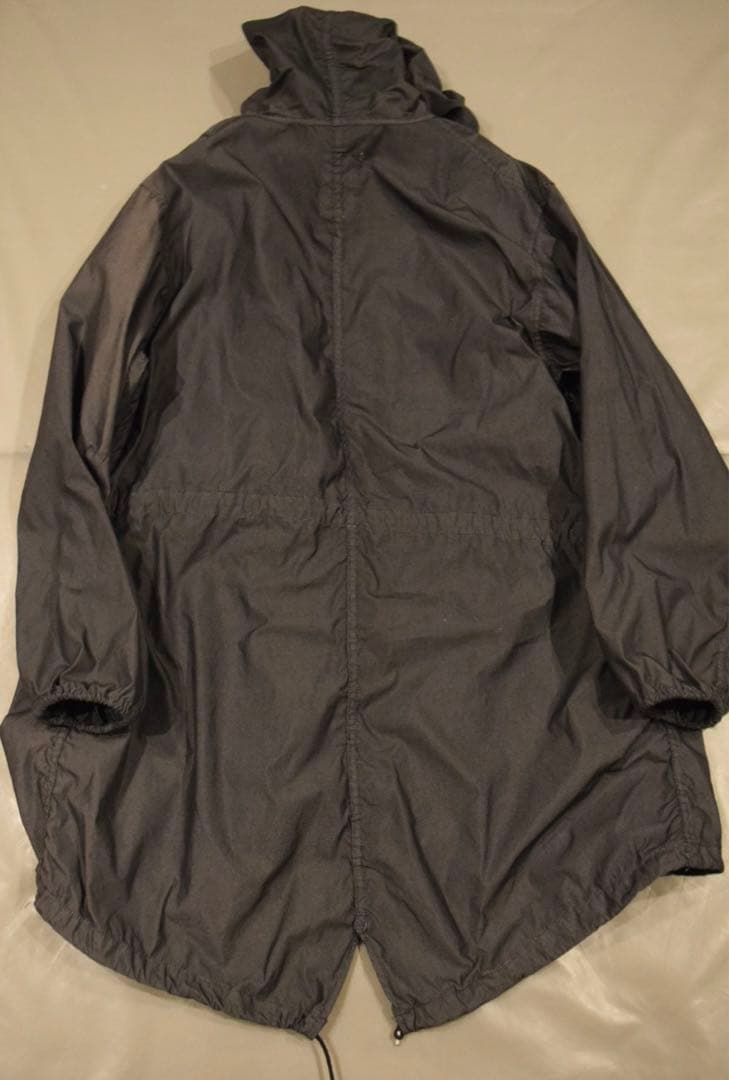 実物 デッドストック 米軍 スノーカモ モッズコート BLACK染め