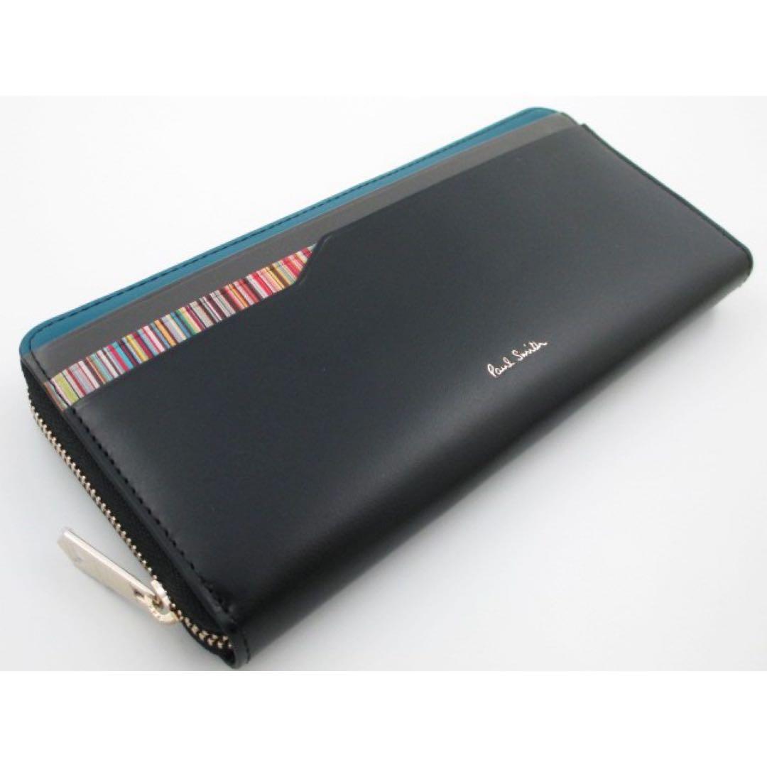 ☆贈り物に☆新品☆箱付☆ポールスミス 人気ファスナー 長財布 ブラック☆
