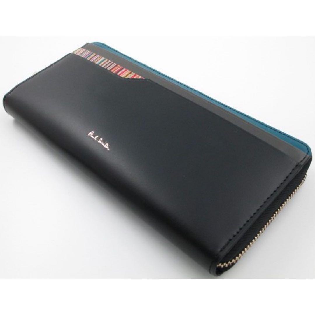 ☆贈り物に☆新品☆箱付☆ポールスミス 人気ファスナー 長財布 ブラック☆