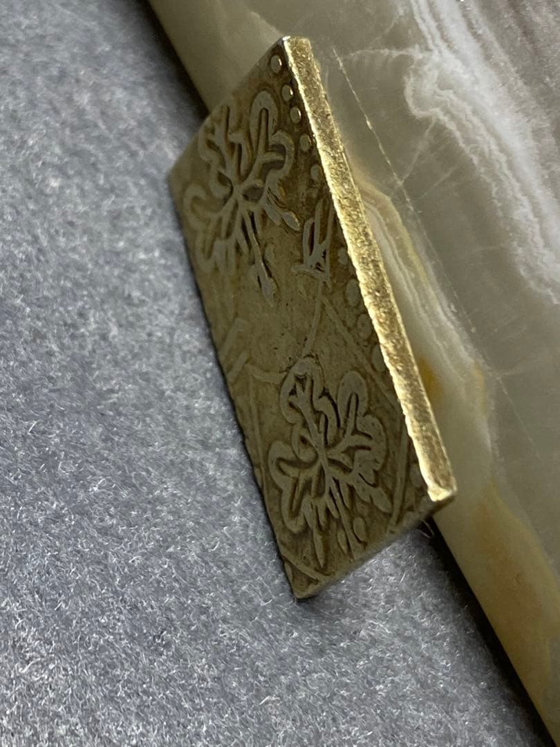 文政二分判金、古銭、貨幣、金貨、綺麗、真文二分判金