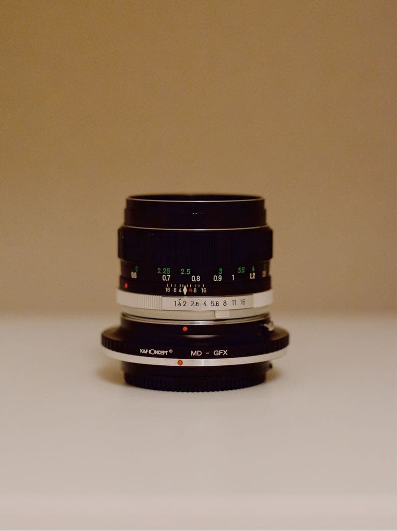 MC ROKKOR-PF 58mm f/1.4 レンズ GFXアダプタセット