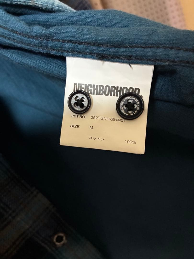 トップス NEIGHBORHOOD CORDUROYCHECKSHIRT BLUE