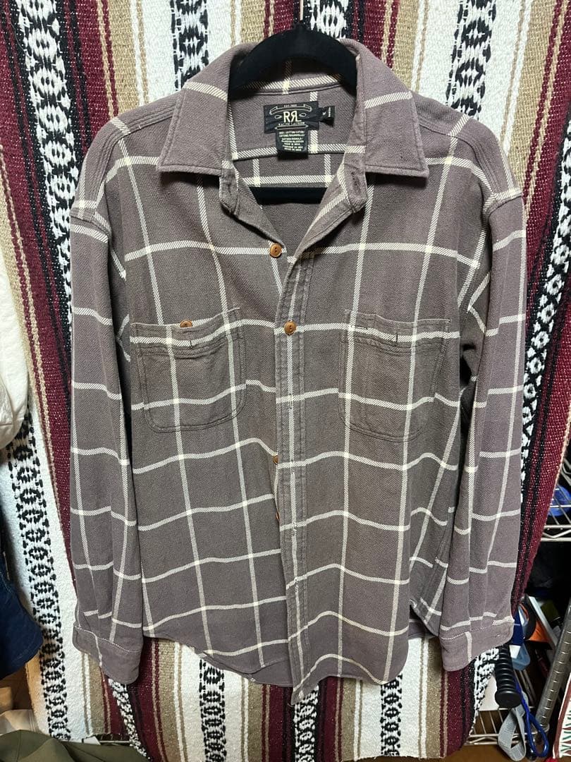 90,s RRL ダブルアールエル　 ヘビーオンスネルシャツ