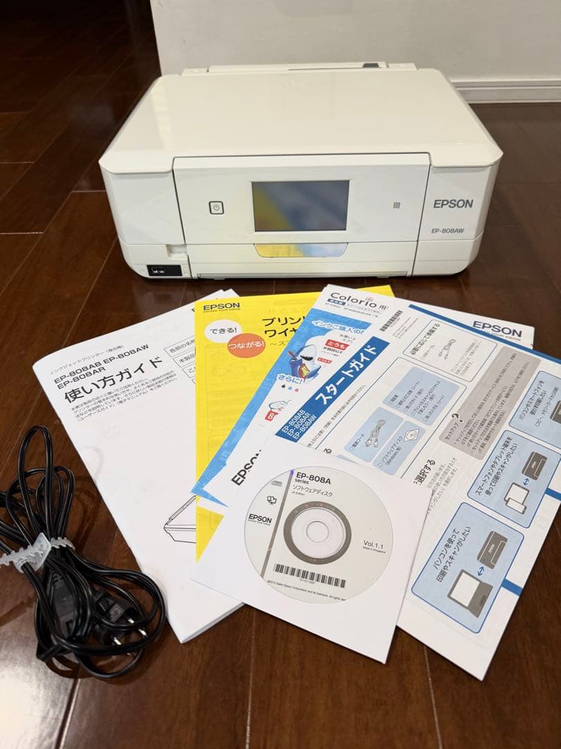 0*4様 EPSON プリンター　EP-808AW ホワイト 通電OK
