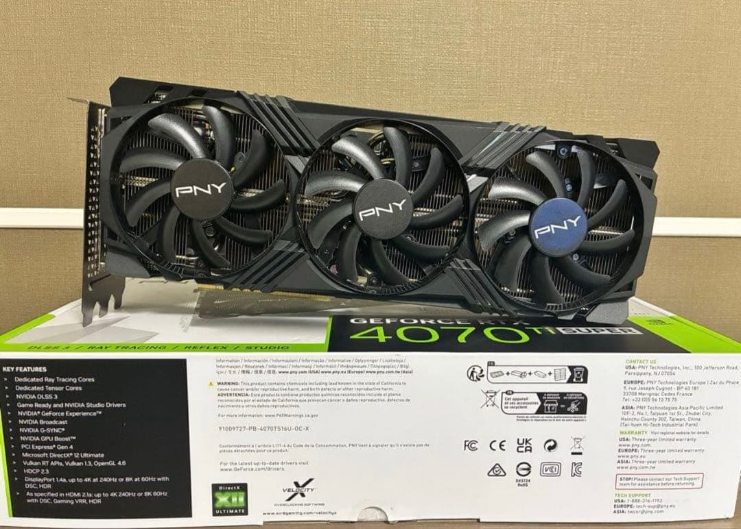 【本日発送】【最安値美品】PNY RTX 4070 Ti SUPER 16GB