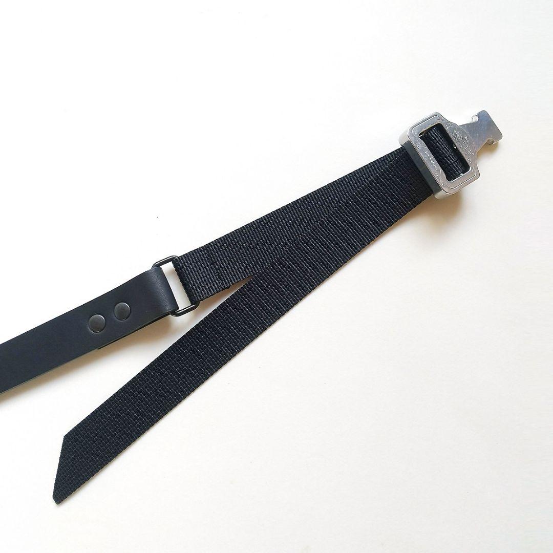 本田 レザー×ナイロン コブラバックルベルト ハンドメイド商品