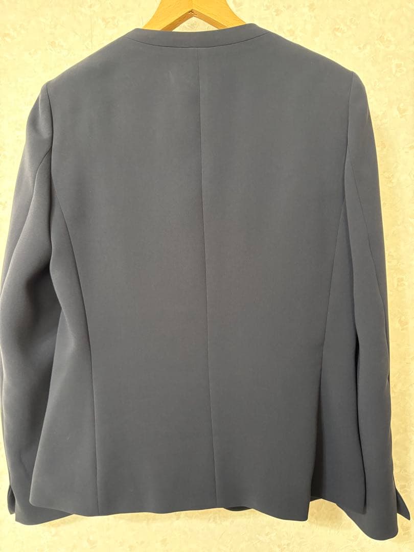 リ*ィ様 『極美品』プラステ カラーレス パンツスーツ トリアセテート混ネイビー