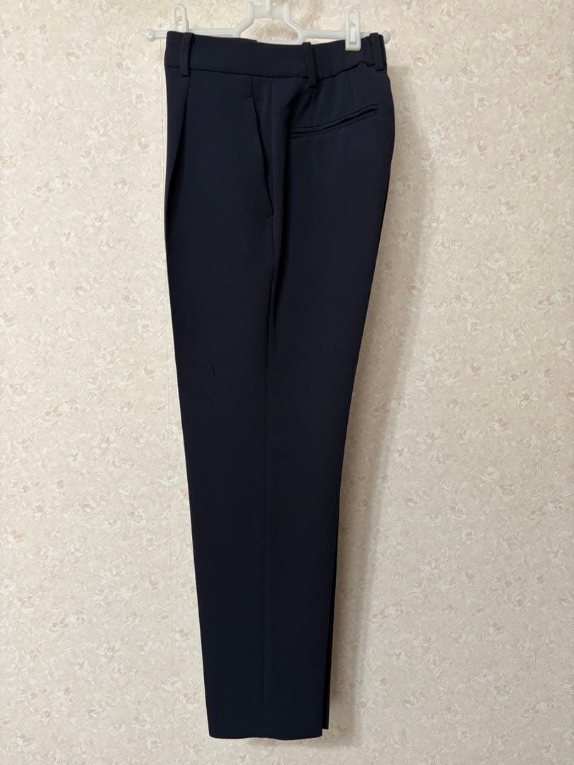 リ*ィ様 『極美品』プラステ カラーレス パンツスーツ トリアセテート混ネイビー