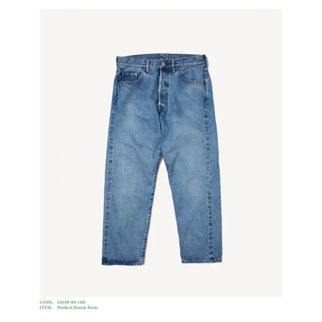 A PRESSE アプレッセ Washed Denim Pants