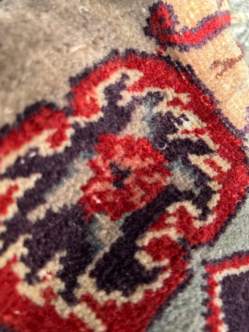 265×88 シャービー茜色 ハーフメダリオン ヴィンテージ トルコラグ