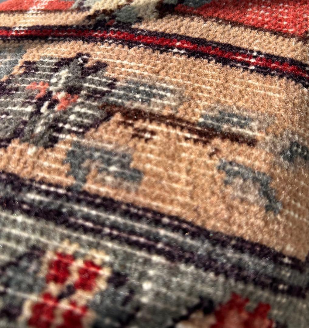 265×88 シャービー茜色 ハーフメダリオン ヴィンテージ トルコラグ