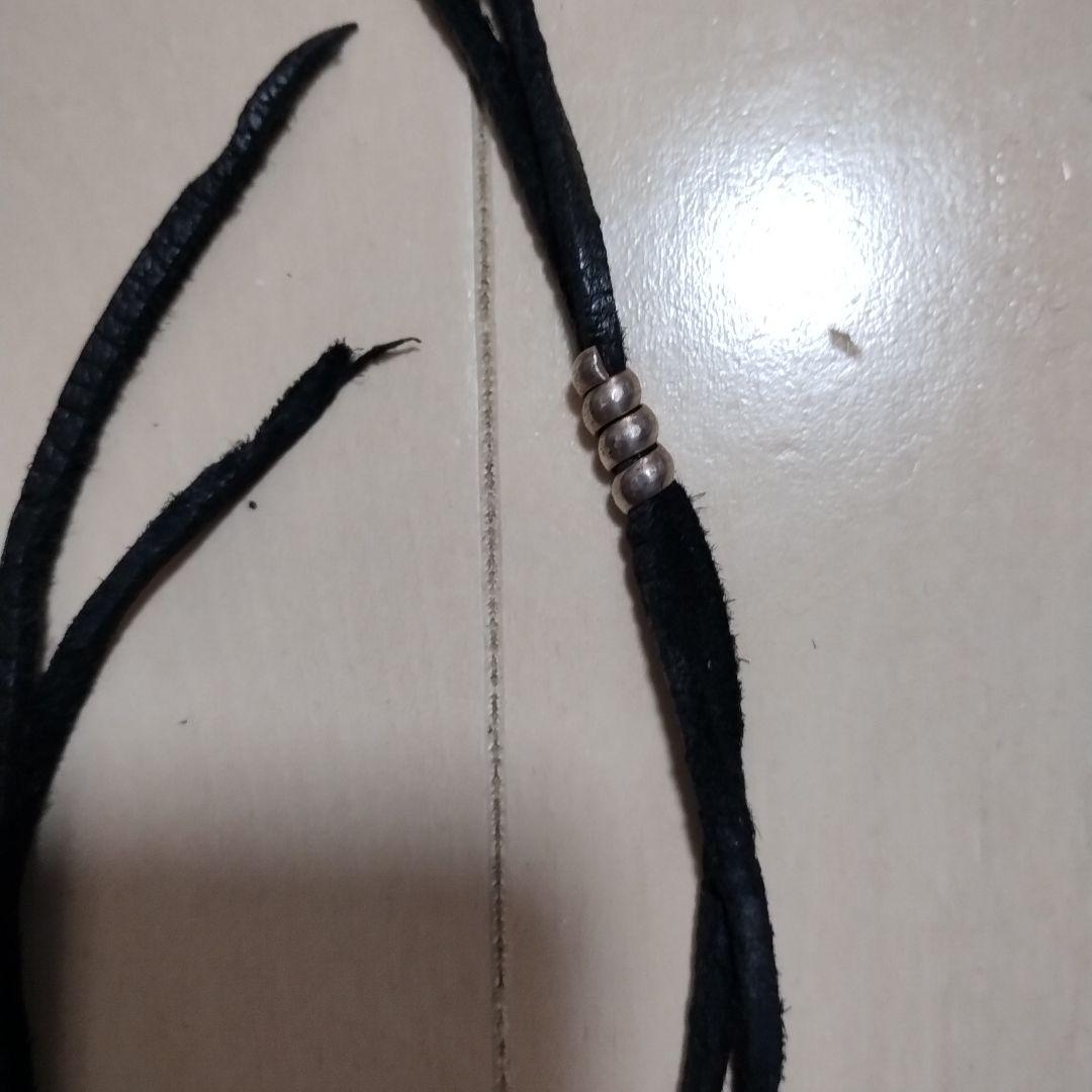 【博多eight選定】インディアンジュエリーシルバー×ディアスキンネックレス