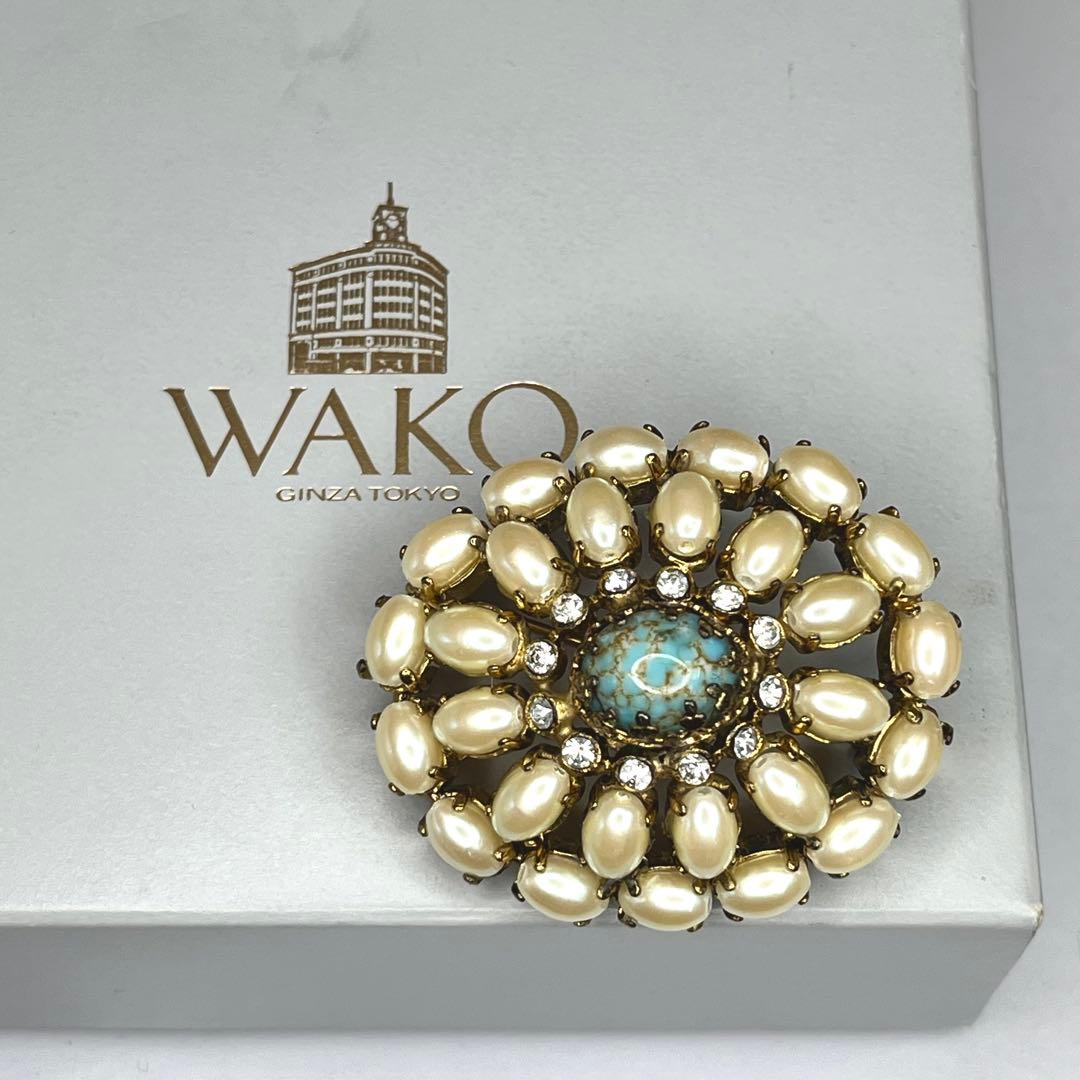 美品　Ornella オルネラ　パールブローチ　イタリア　コスチュームジュエリー