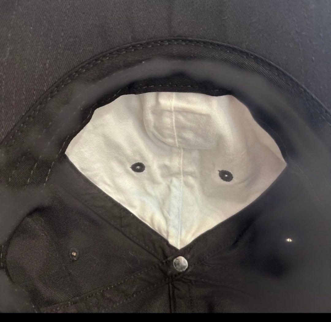 SUPREME 黒 キャップ Sロゴ