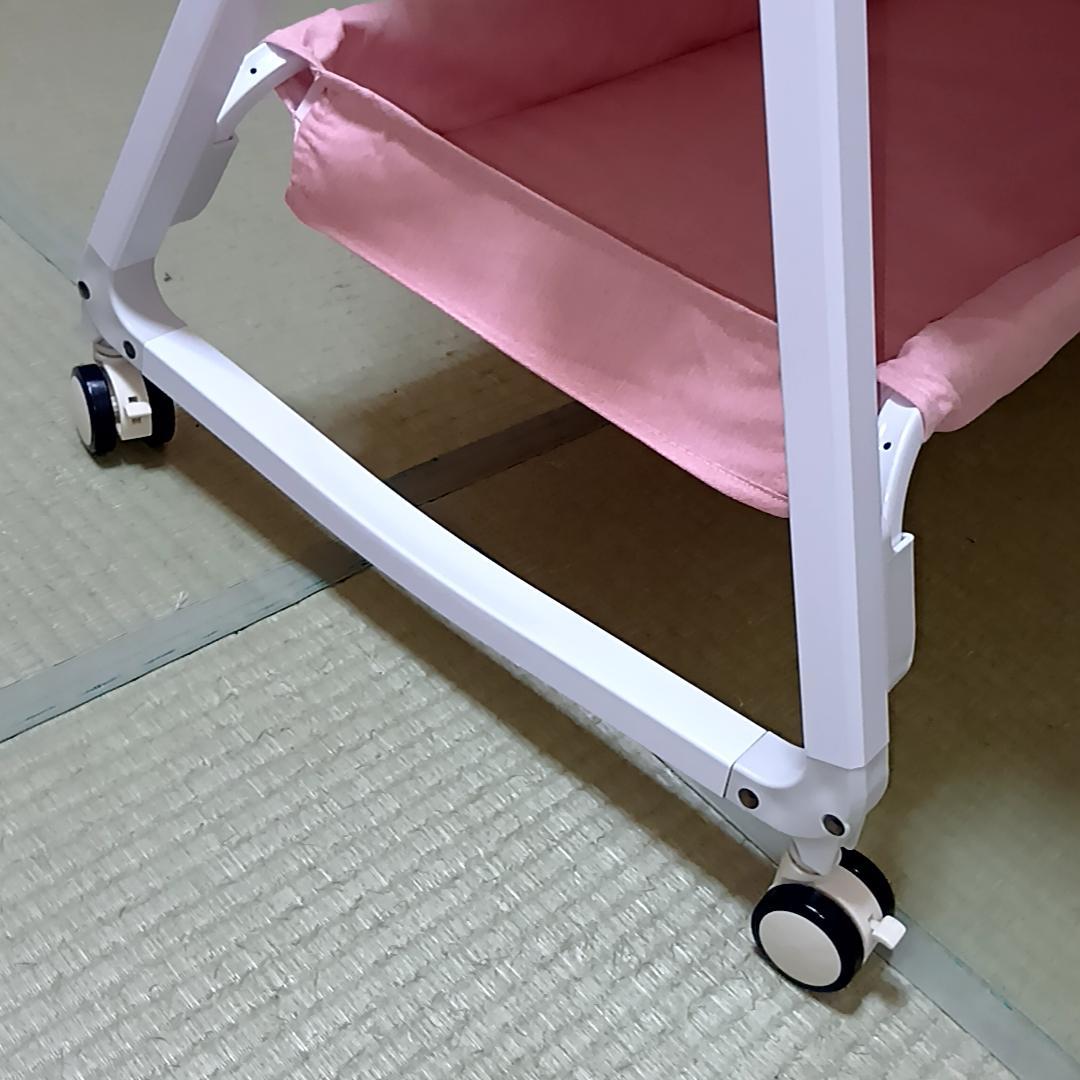 HZDMJ ベビーベッド ピンク　折りたたみ　取扱説明書付属