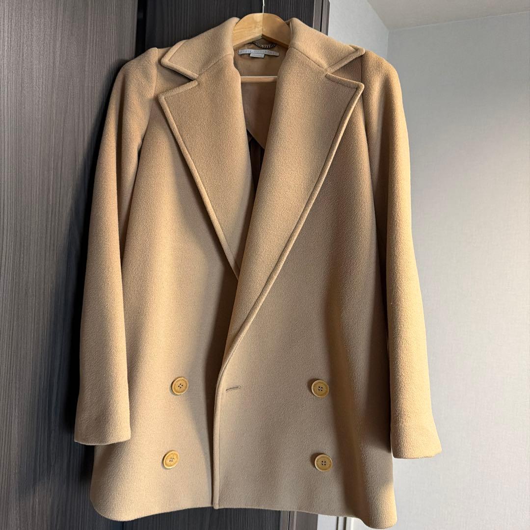 き*i様 Stella McCartney ベージュ ダブルブレストコート