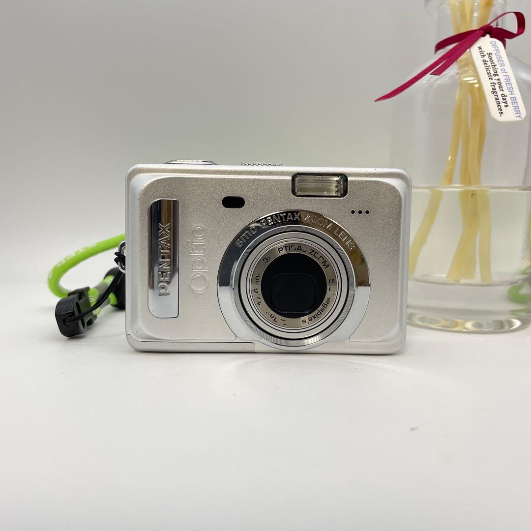 スマホ転送OK✨PENTAX Optio s55✨動作確認済 単三電池 可愛い♪