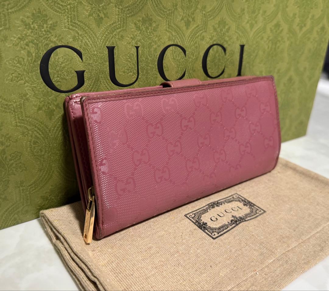美品‼️ GUCCI グッチシマ 長財布 GG インプリメ ピンク