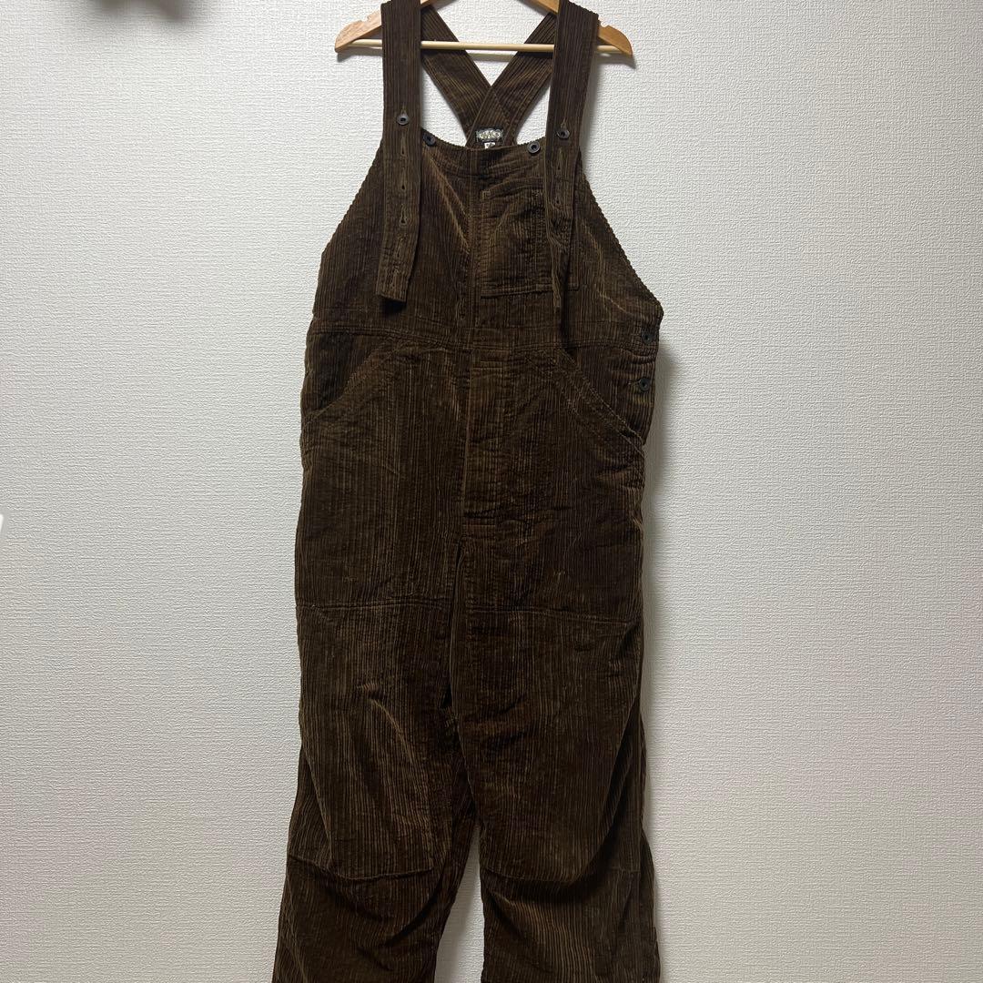 BLACK SIGN ブラックサイン　ランダムコーデュロイオーバーオール
