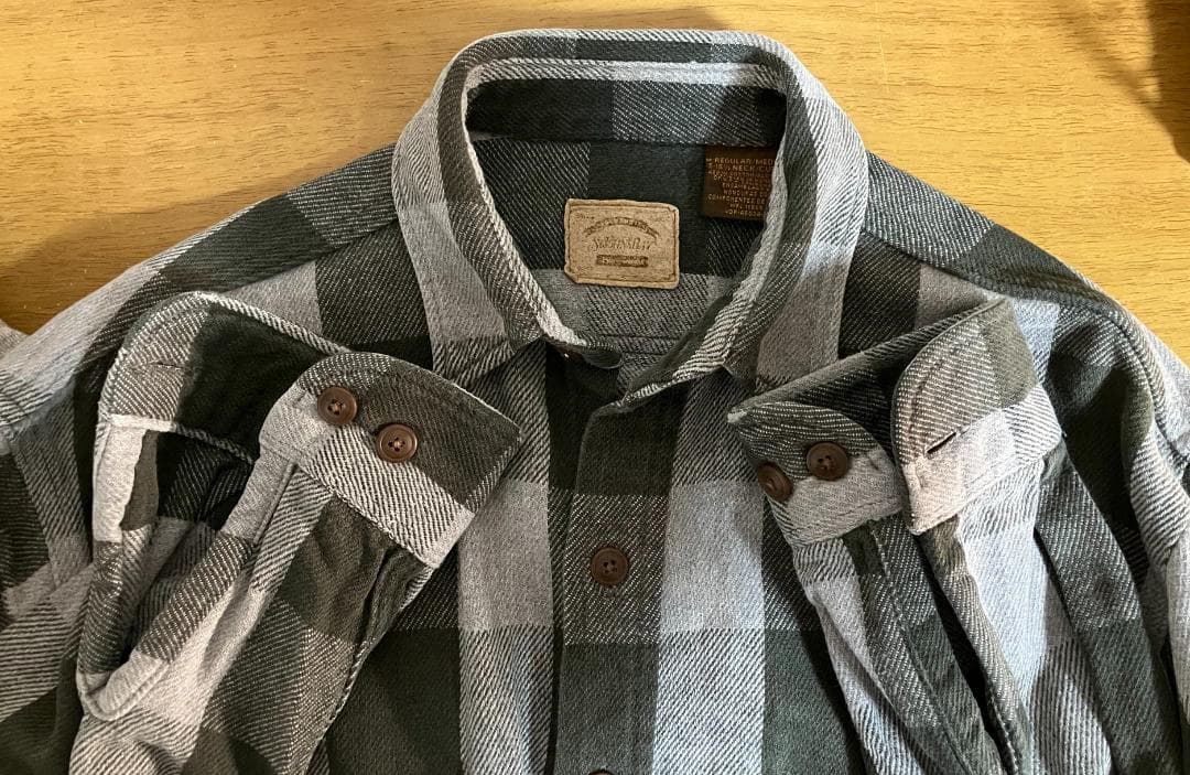 【Mサイズ】セントジョンズベイ ヘビネル 黒×灰ブロックチェック