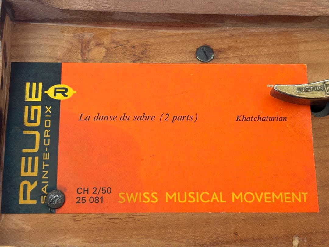 ⚠️動作確認未実施⚠️リュージュ　REUGE　50弁2パート　オルゴール　♪剣の舞