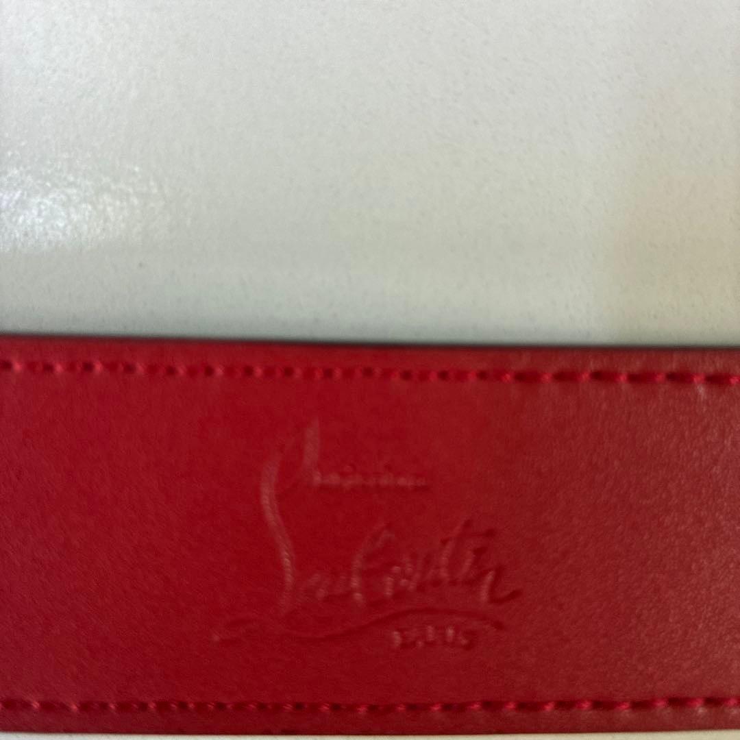 Christian Louboutin レザー ベルト 黒 赤