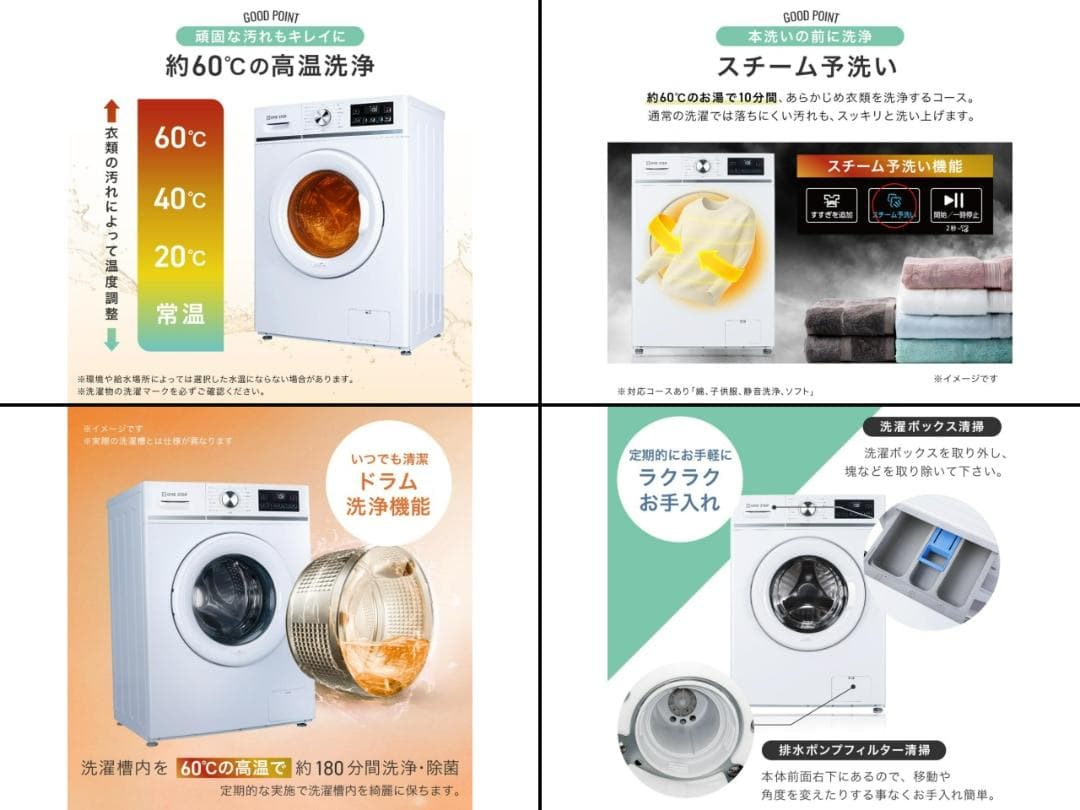 ドラム式 洗濯機 6kg スリム 扉左開き 自動投入 乾燥機能なし