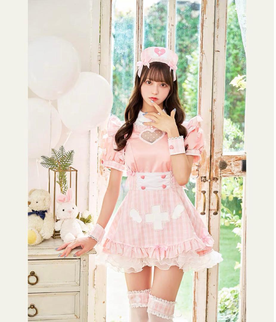 完売カラー♡Malymoon アイドルチェックナース ピンク 新品 匿名配送