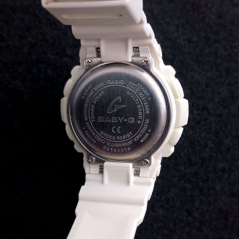 【美品】Baby-G baby-g 電波ソーラー ホワイト 動作良好